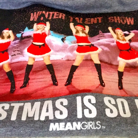 Original Mean Girls Tshirt T-Shirt Tee Shirt Christmas is So Fetch Gray Grey XXL - Picture 4 of 7